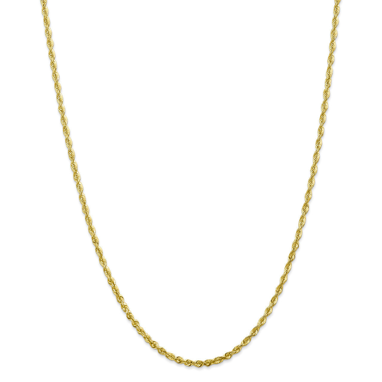 Leslie&#39;s 2.8mm Diamond Cut Lightweight Rope Chain 20 Inch 10k Gold HB-5268-20, MPN: 5268-20, 191101…