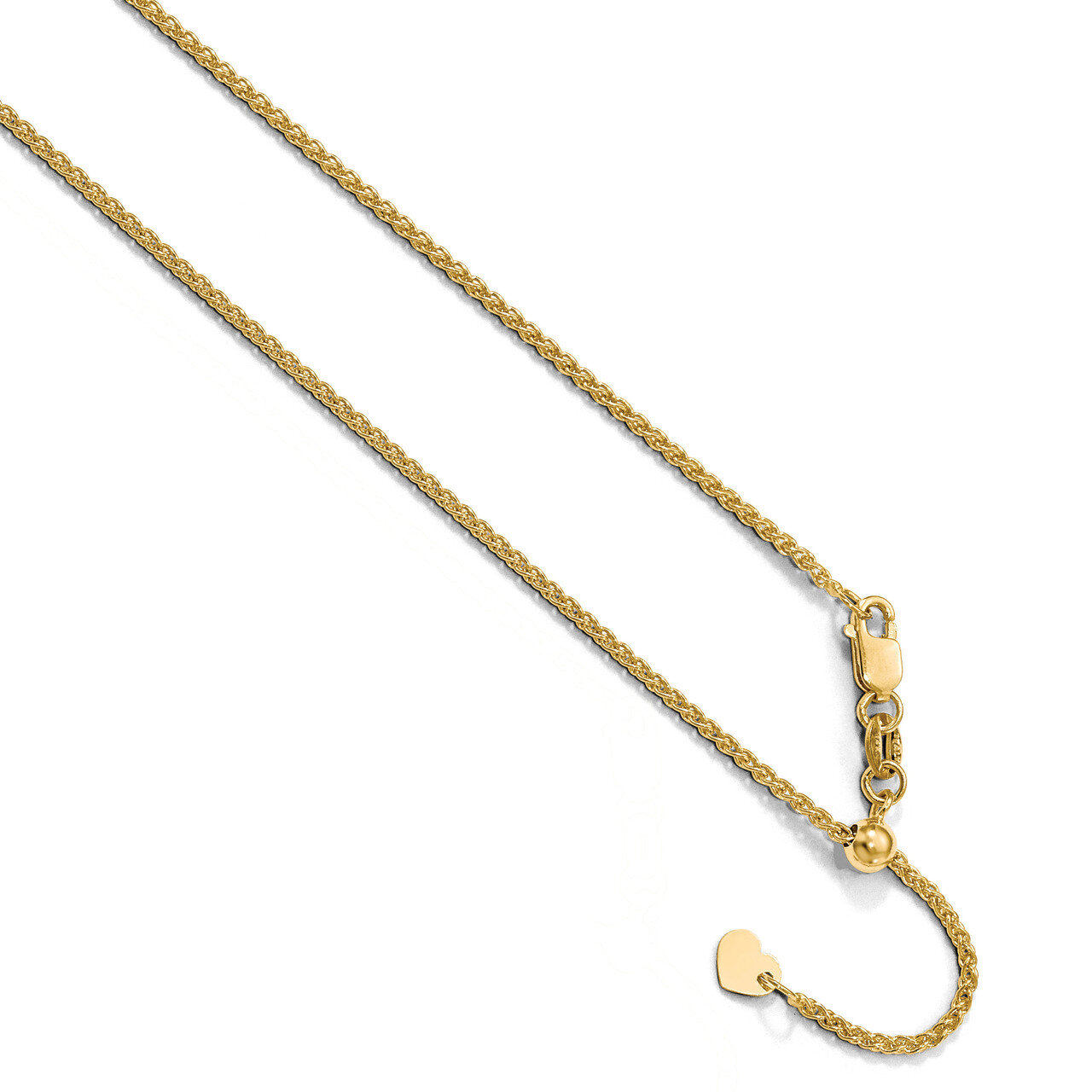 Leslie&#39;s Yellow Gold 1.35 mm Adjustable Wheat Chain 30 Inch 10k Gold HB-5280-30, MPN: 5280-30, 1911…