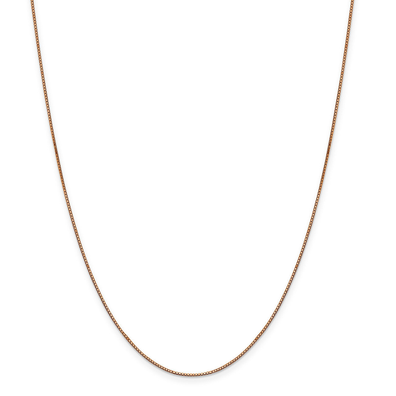 .8 mm Box with Lobster Chain 18 Inch 14k Rose Gold HB-7160-18