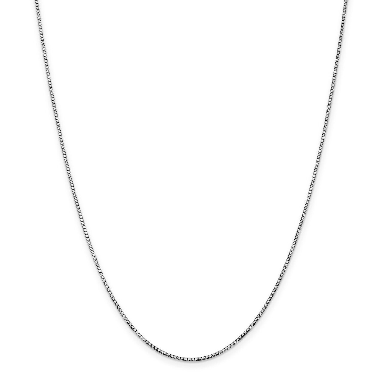 1.2 mm Box with Lobster Chain 18 Inch 14K White Gold HB-7162-18