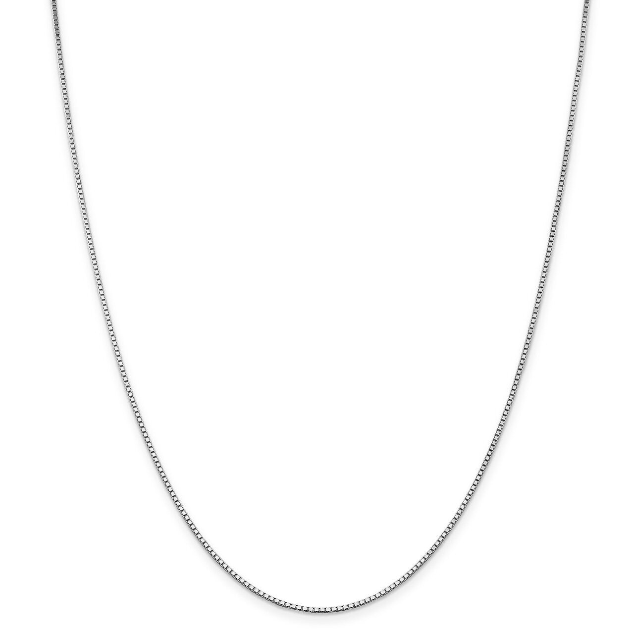 1.3 mm Box with Lobster Chain 20 Inch 14K White Gold HB-7163-20