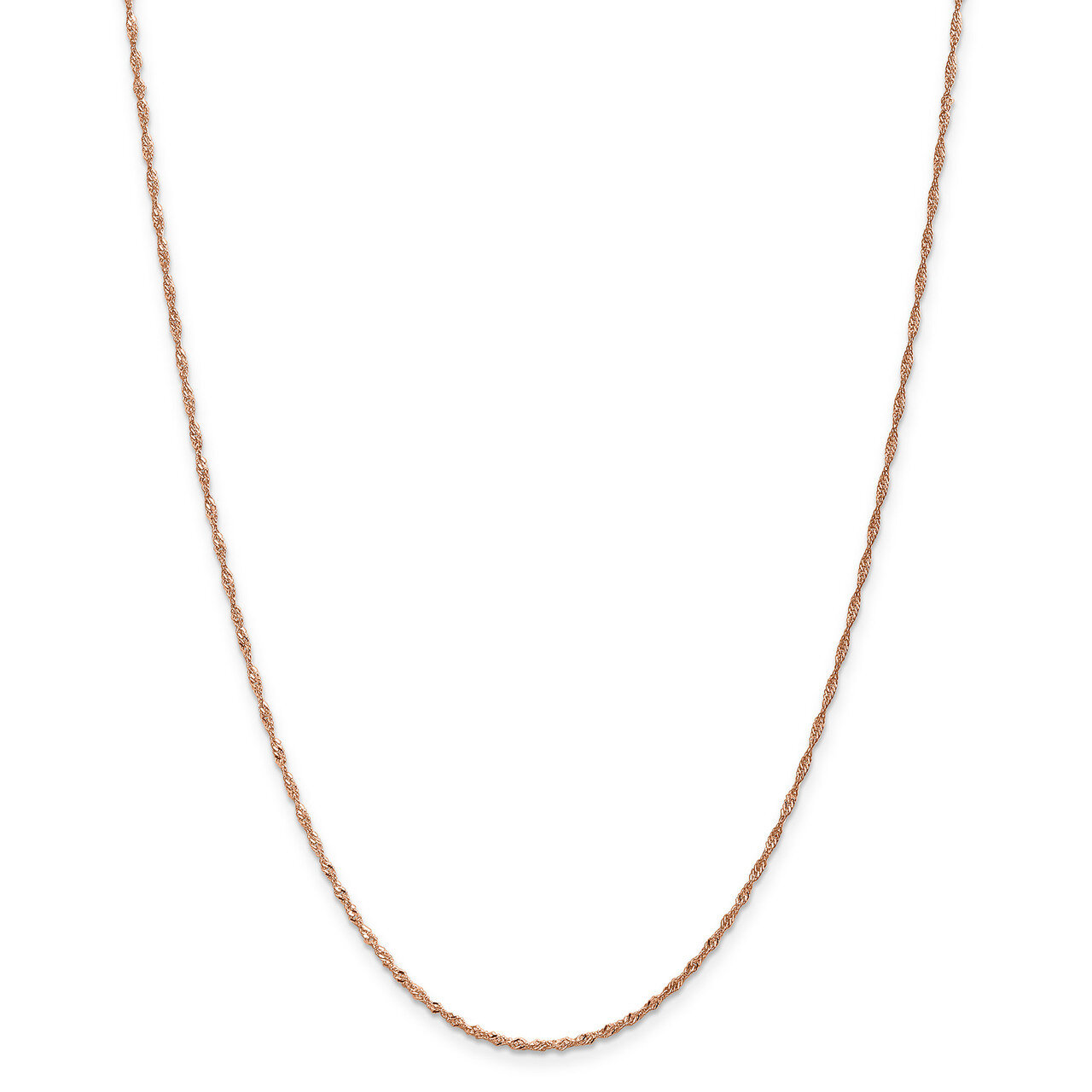 1 mm Singapore Chain 16 Inch 14k Rose Gold HB-7164-16