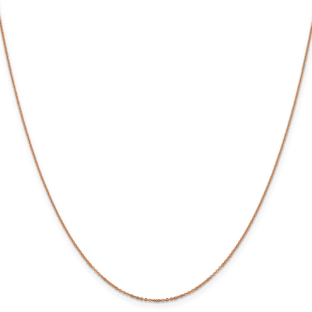 1.1 mm Flat Cable Chain 24 Inch 14k Rose Gold HB-7167-24