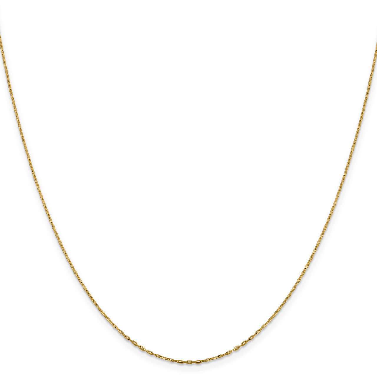 Leslie&#39;s 1 mm Diamond-cut Long Open Cable Link Chain 20 Inch 14k Gold HB-7194-20, MPN: 7194-20, 886…