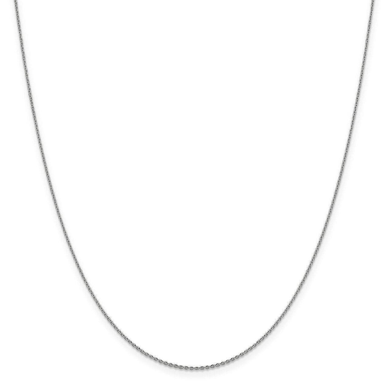 Leslie&#39;s 1.15 mm Diamond-cut Oval Open Cable Link Chain 18 Inch 14K White Gold HB-7203-18, MPN: 720…