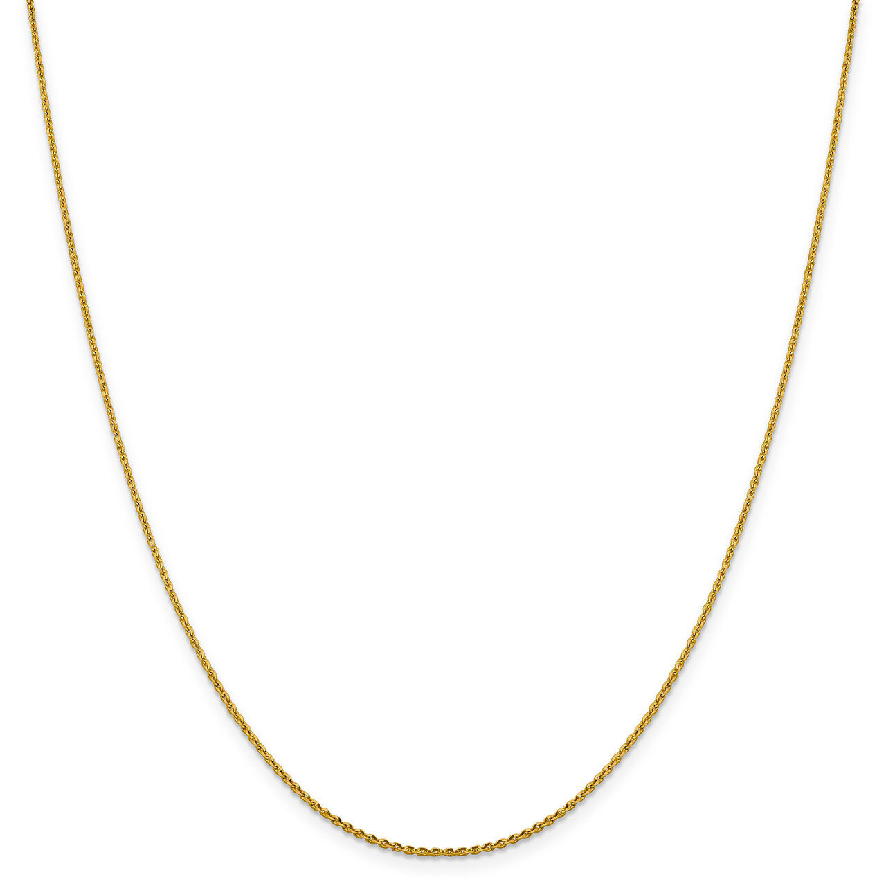 Leslie&#39;s 1.25 mm Diamond-cut Oval Open Cable Link Chain 18 Inch 14k Gold HB-7209-18, MPN: 7209-18, …
