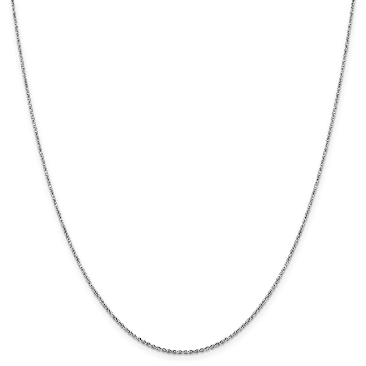 Leslie&#39;s 1.25 mm Diamond-cut Oval Open Cable Link Chain 16 Inch 14K White Gold HB-7210-16, MPN: 721…