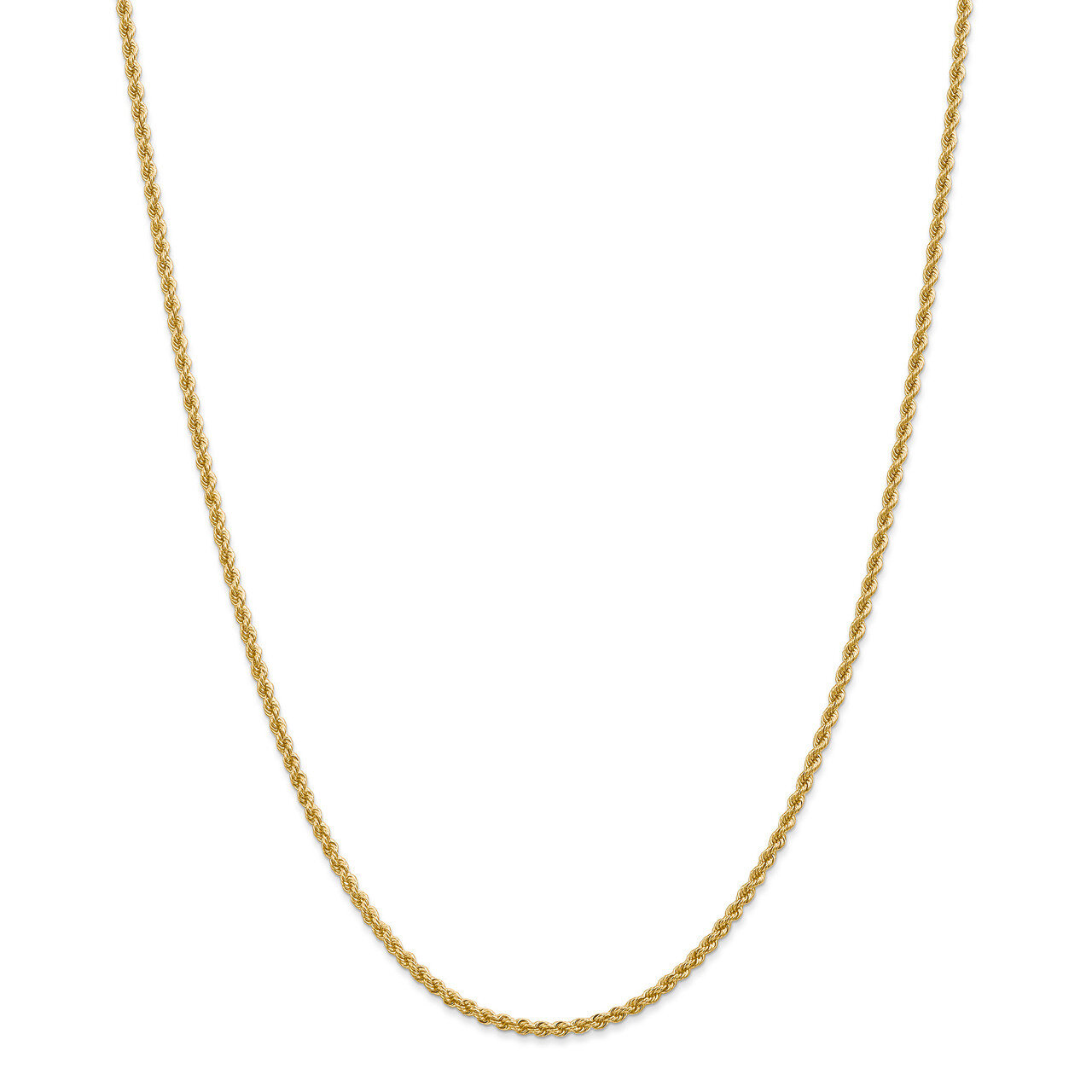 Leslie&#39;s 2.25mm Handmade Regular Rope Chain 20 Inch 14k Gold HB-7227-20, MPN: 7227-20, 191101848339