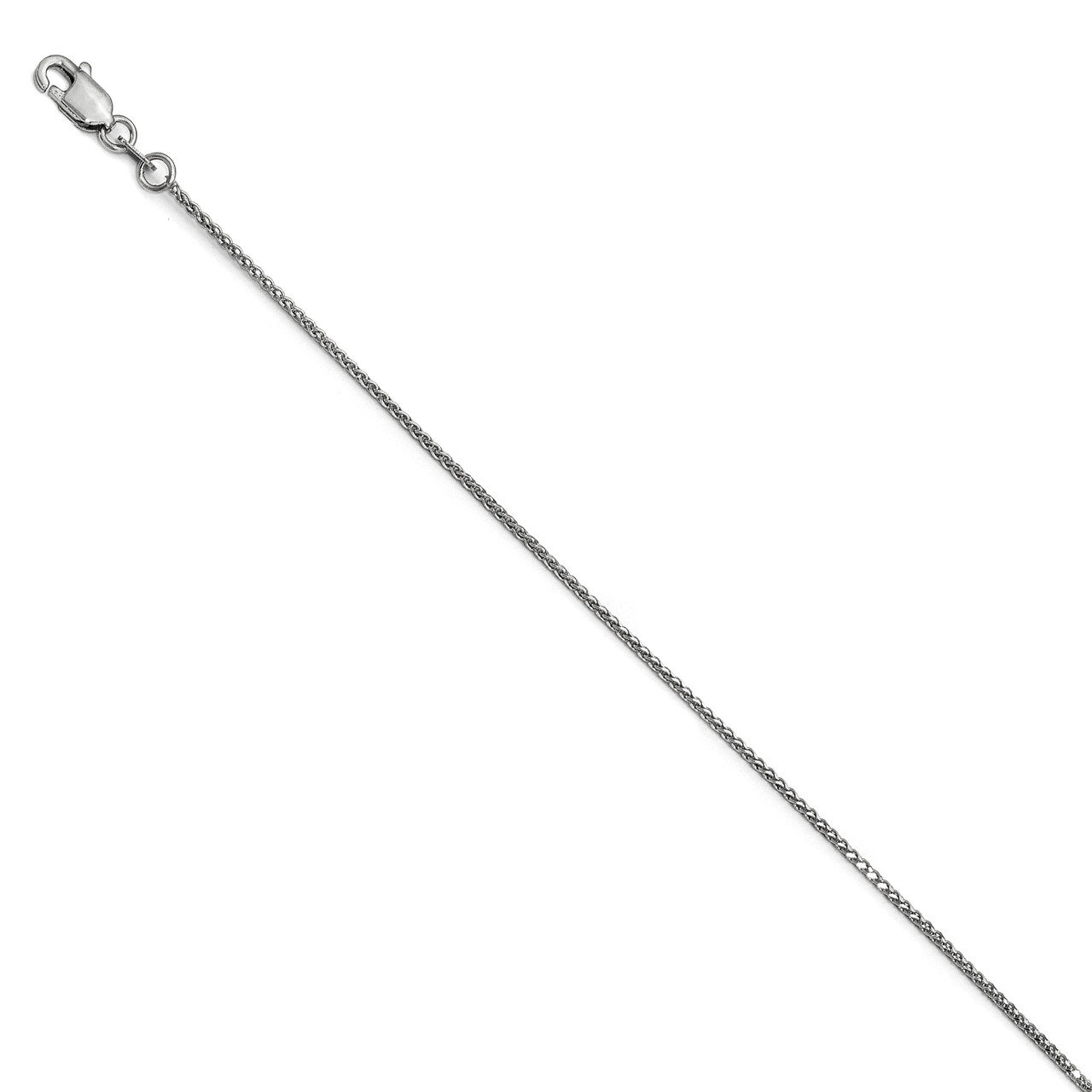 Leslie&#39;s 1MM Spiga Pendant Chain 9 Inch 14K White Gold HB-7230-9, MPN: 7230-9, 191101849855