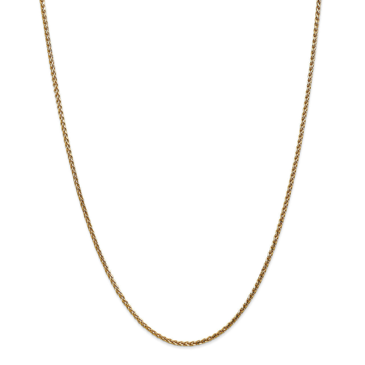 Leslie&#39;s 1.8mm Solid Diamond-cut Spiga Chain 24 Inch 14k Gold HB-7238-24, MPN: 7238-24, 191101848759