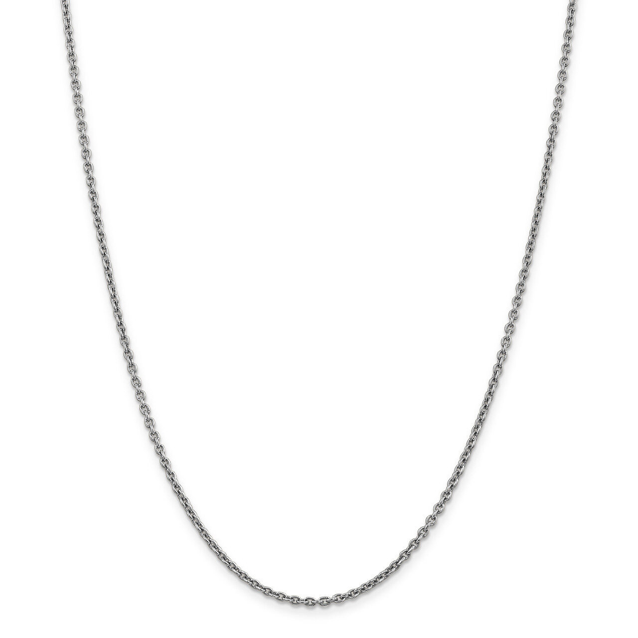 Leslie&#39;s 1.95 mm Round Cable Chain 18 Inch 14K White Gold HB-7245-18, MPN: 7245-18, 191101848957
