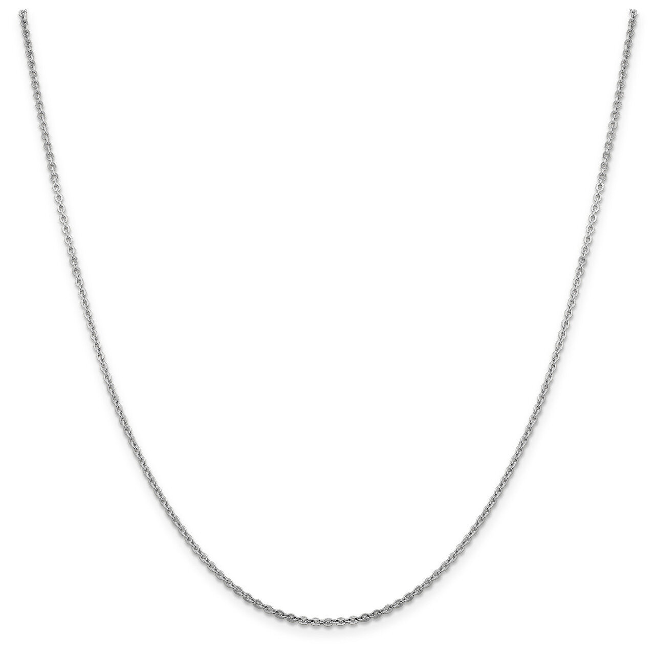 1.95 mm Flat Cable Chain 16 Inch 14K White Gold HB-7247-16