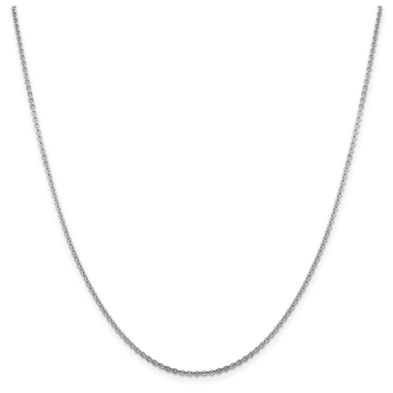 Leslie&#39;s 1.95 mm Flat Cable Chain 24 Inch 14K White Gold HB-7247-24, MPN: 7247-24, 191101849046