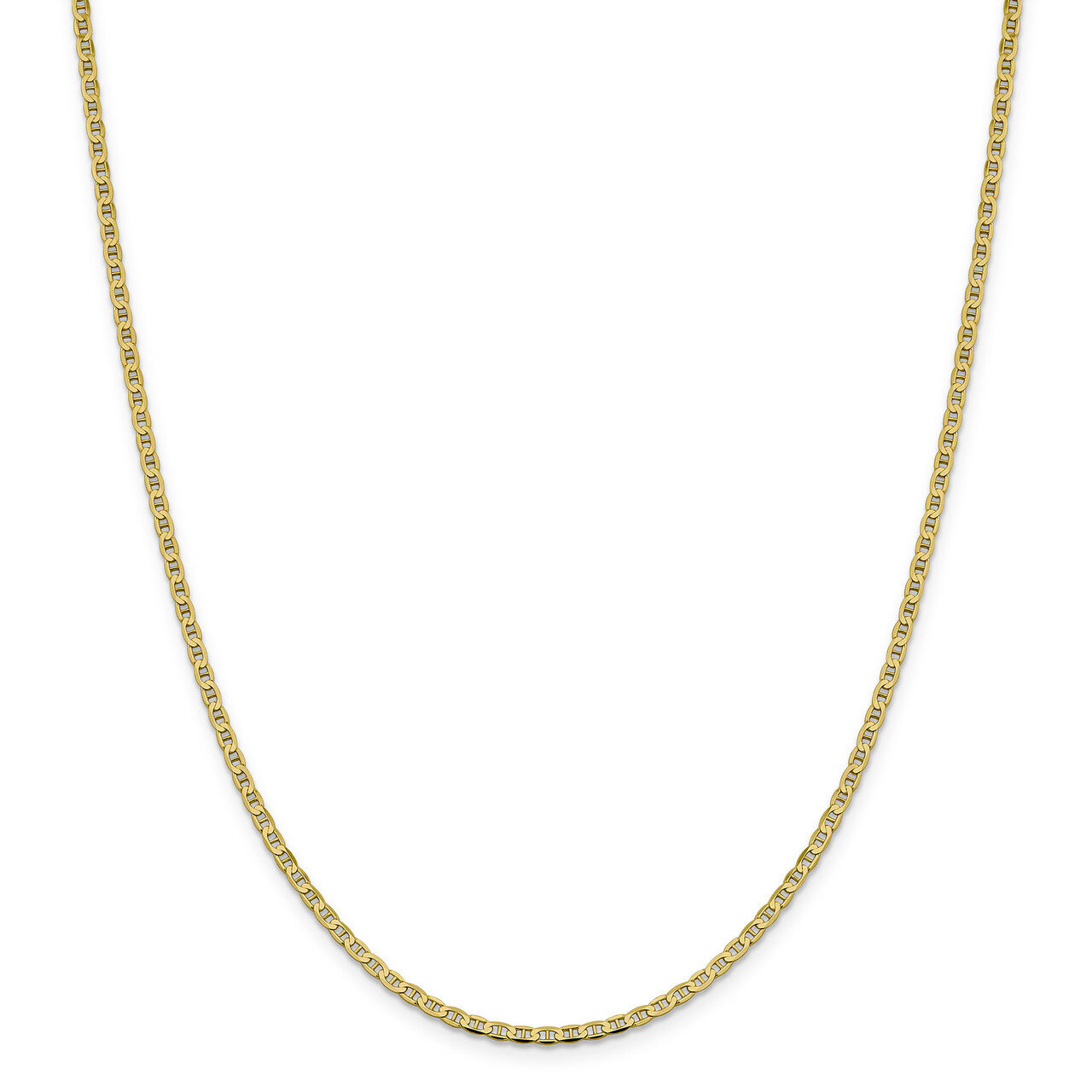 Leslie&#39;s 2.4mm Flat Anchor Chain 24 Inch 10k Gold HB-8219-24, MPN: 8219-24, 191101754890