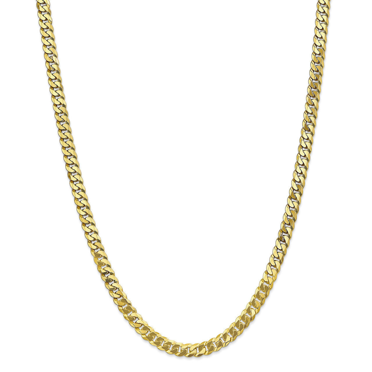 Leslie&#39;s 6.1mm Flat Beveled Curb Chain 20 Inch 10k Gold HB-8227-20, MPN: 8227-20, 191101755217