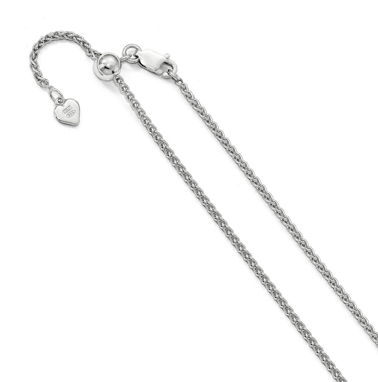 1.9 mm Adjustable Spiga Chain 22 Inch Sterling Silver HB-FC43-22