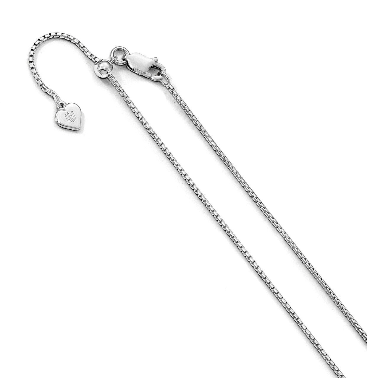 1.25 mm Adjustable Round Box Chain 22 Inch Sterling Silver HB-FC45-22