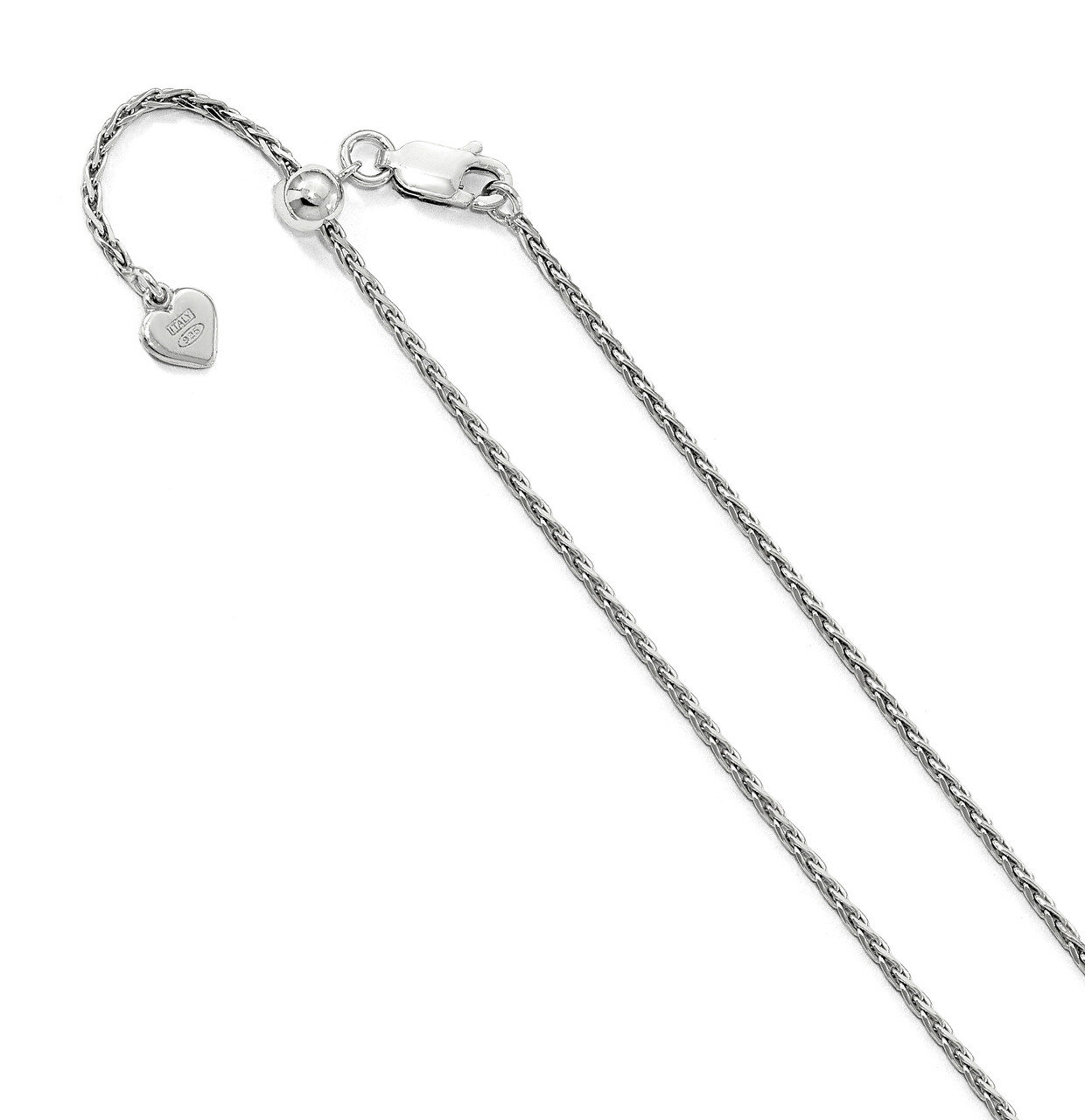 1.5 mm Adjustable Spiga Chain 30 Inch Sterling Silver HB-FC46-30