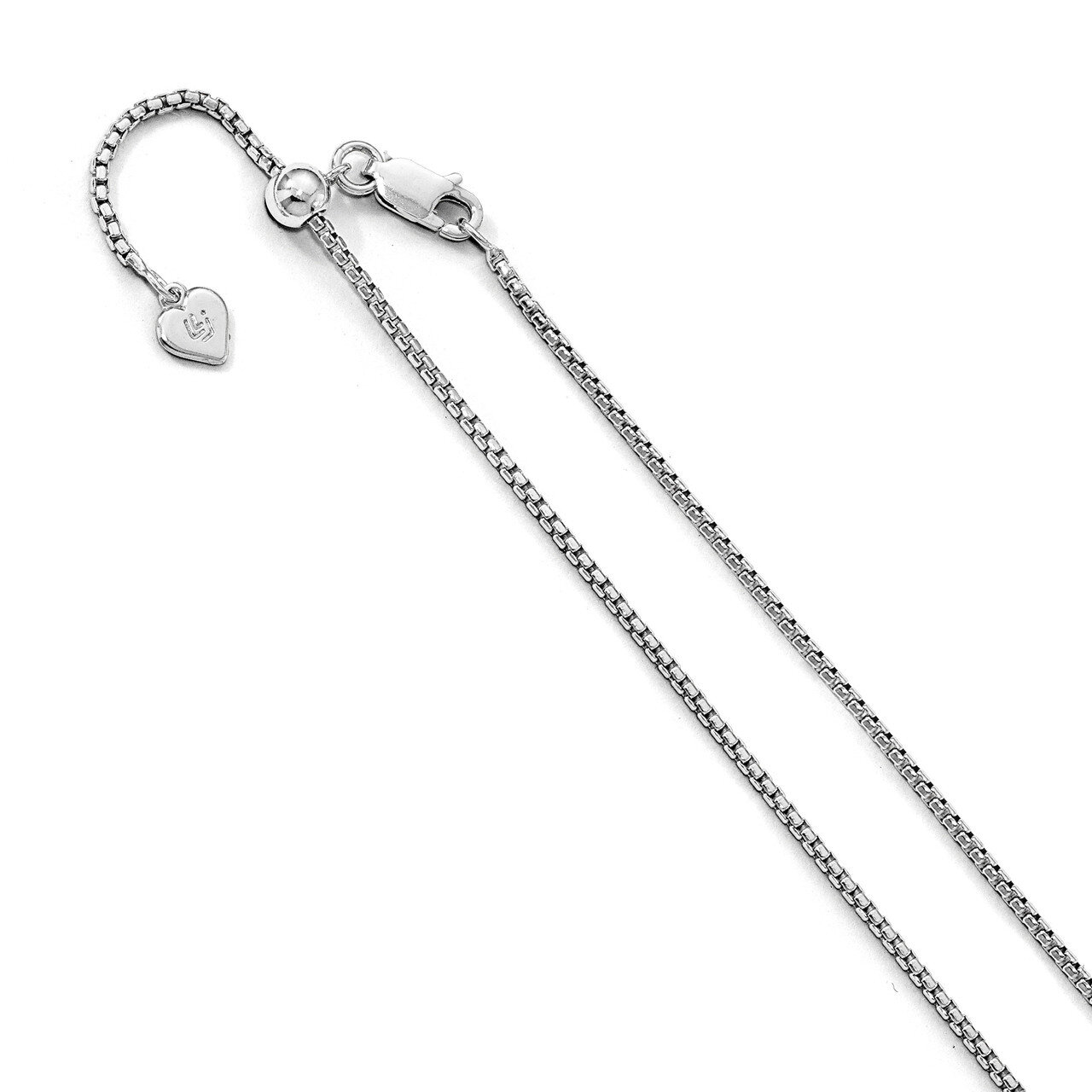 1.5 mm Adjustable Round Box Chain 22 Inch Sterling Silver HB-FC47-22