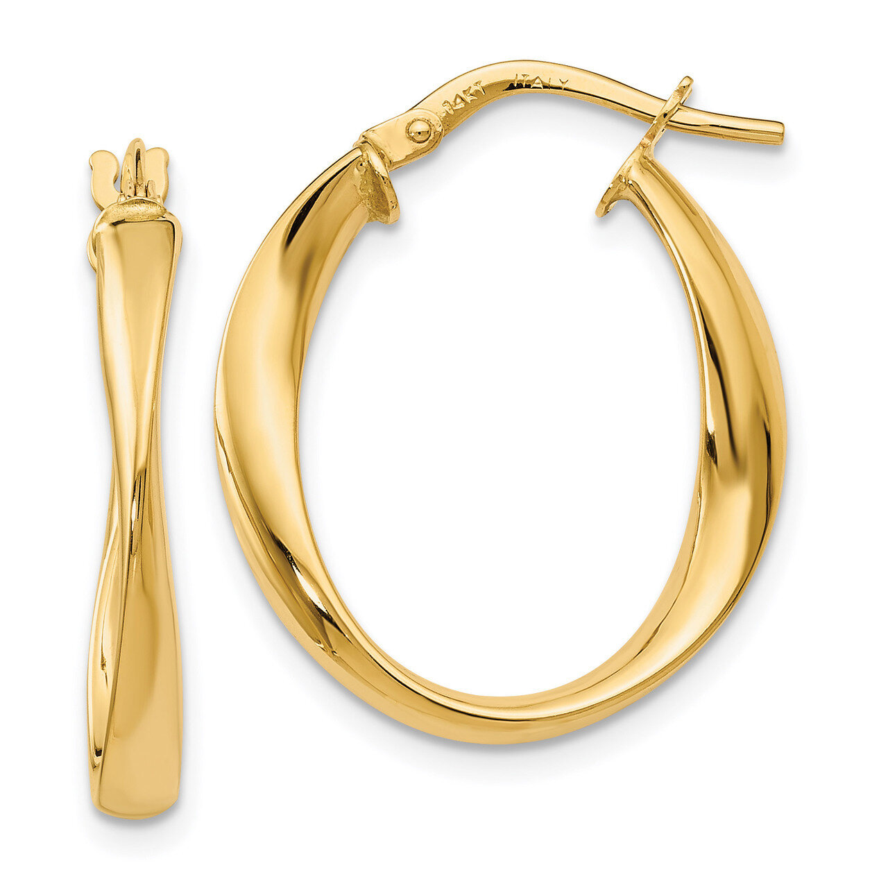 Leslie&#39;s Hoop Earrings 14k Gold Polished HB-LE1214, MPN: LE1214, 191101794414