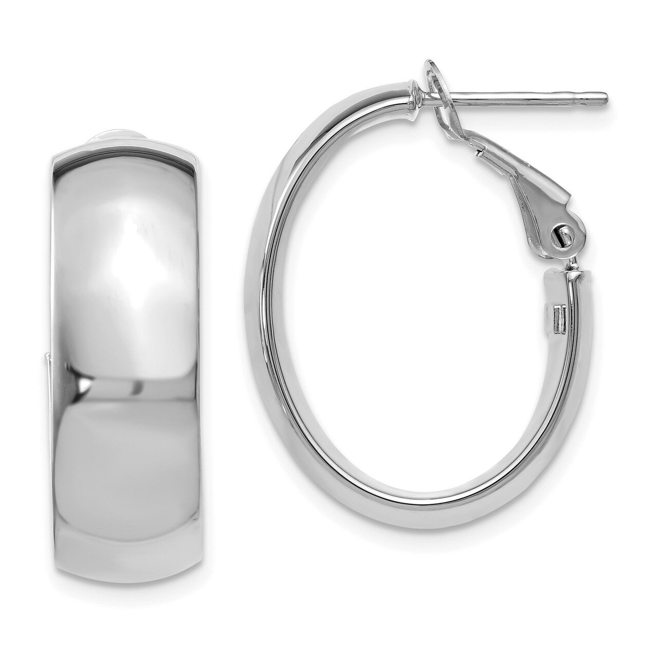 Leslie&#39;s Hoop Earrings 14k White Gold Polished HB-LE1396, MPN: LE1396, 191101757587