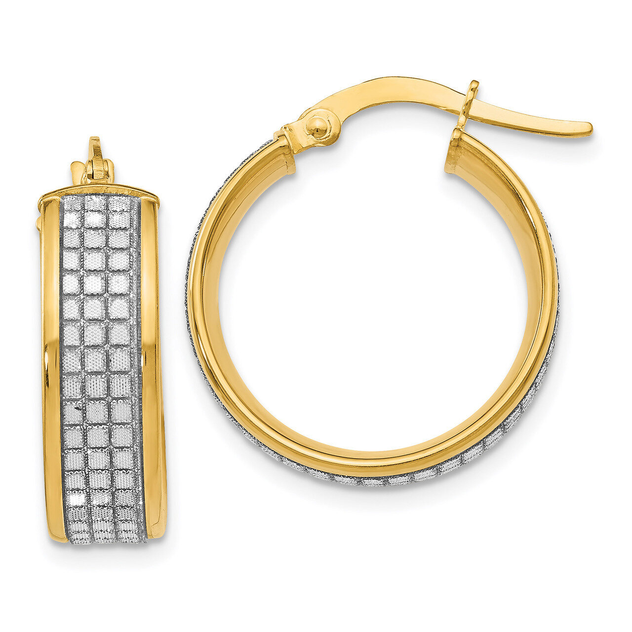 Glimmer Hoop Polished Earrings 14k Gold HB-LE1682