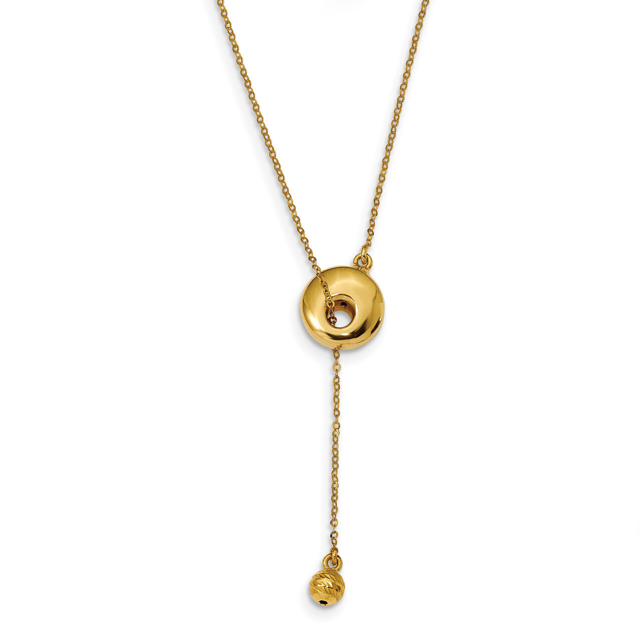 Leslie&#39;s Y-Drop Necklace 18 Inch 14k Gold Polished HB-LF1067-18, MPN: LF1067-18,