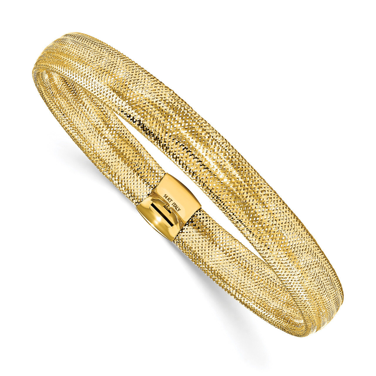 Mesh Stretch Bracelet 14k Gold Polished HB-LF1126