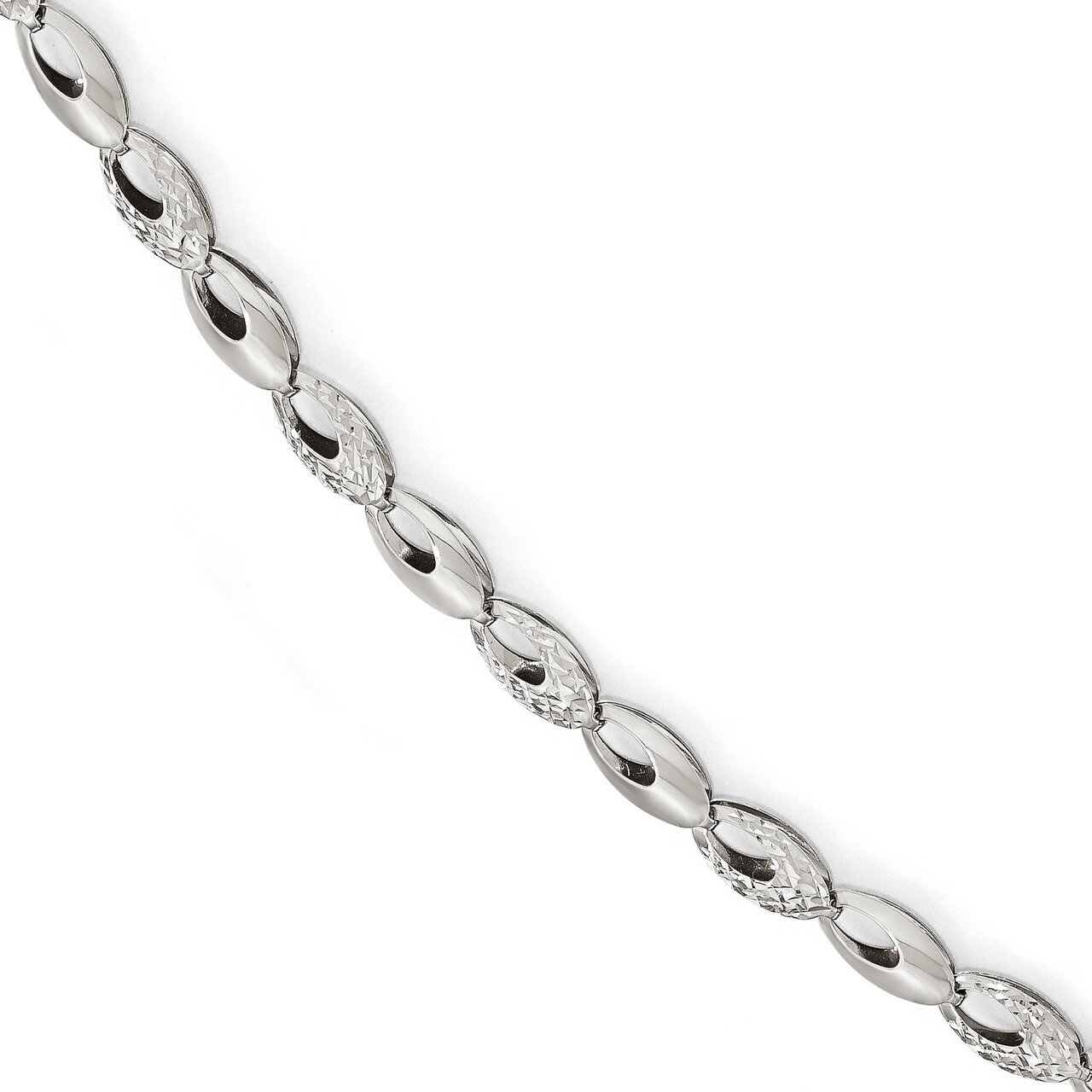 Leslie&#39;s Diamond-cut Bracelet 7 Inch 14k White Gold Polished HB-LF529-7, MPN: LF529-7, 191101550805