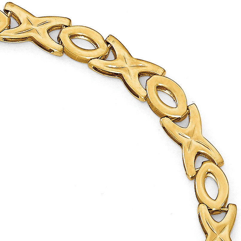 Leslie&#39;s XOXO Bracelet 7 Inch 14k Gold Polished HB-LF533-7, MPN: LF533-7, 886774568744