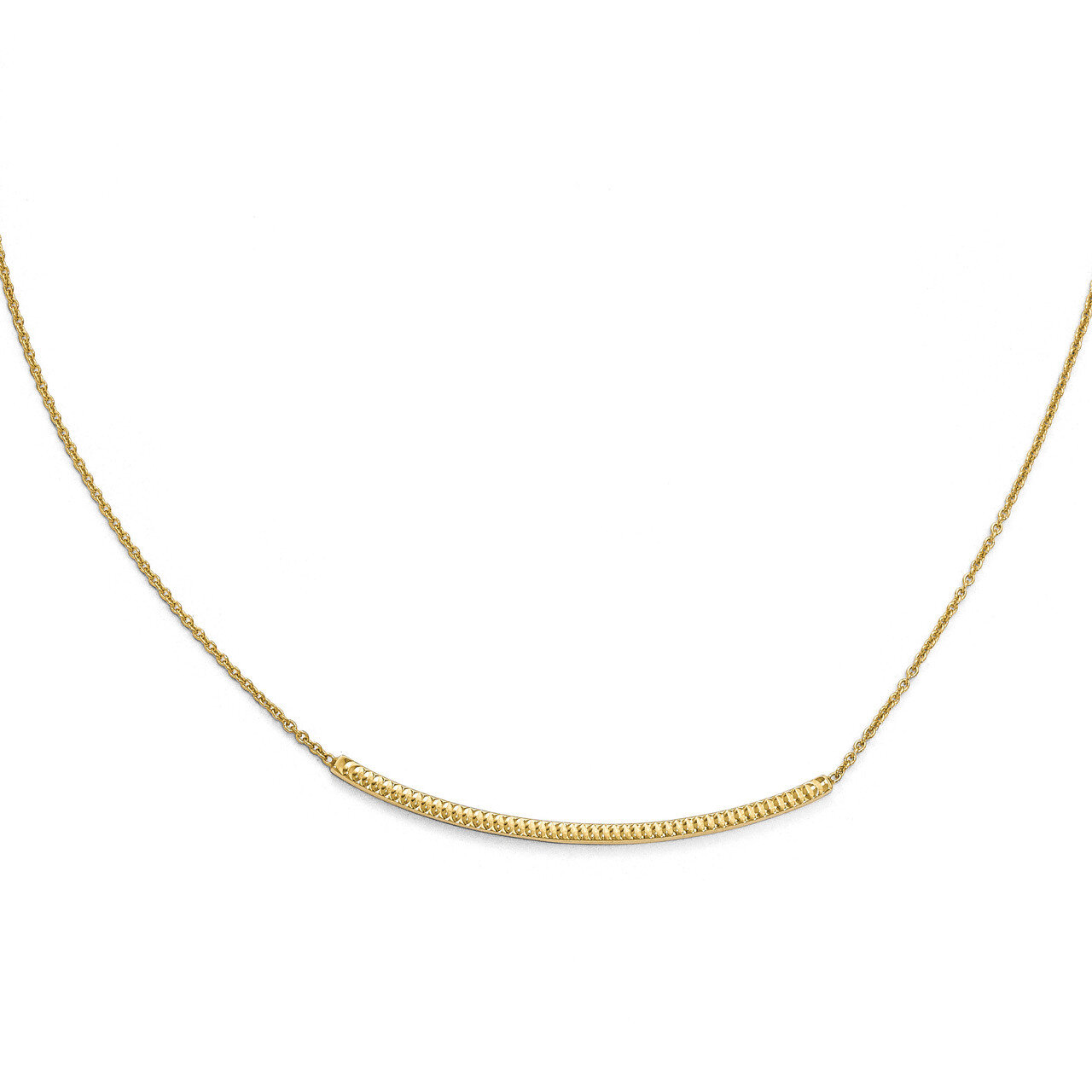 Leslie&#39;s Diamond-cut with 2 inch Extender Bar Necklace 16 Inch 14k Gold Polished HB-LF582-16, MPN: …