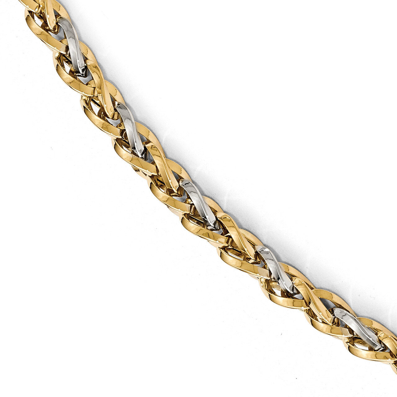 Leslie&#39;s Fancy Link Bracelet 7.5 Inch 14k Two-tone Gold Polished HB-LF600-7.5, MPN: LF600-7.5, 1911…