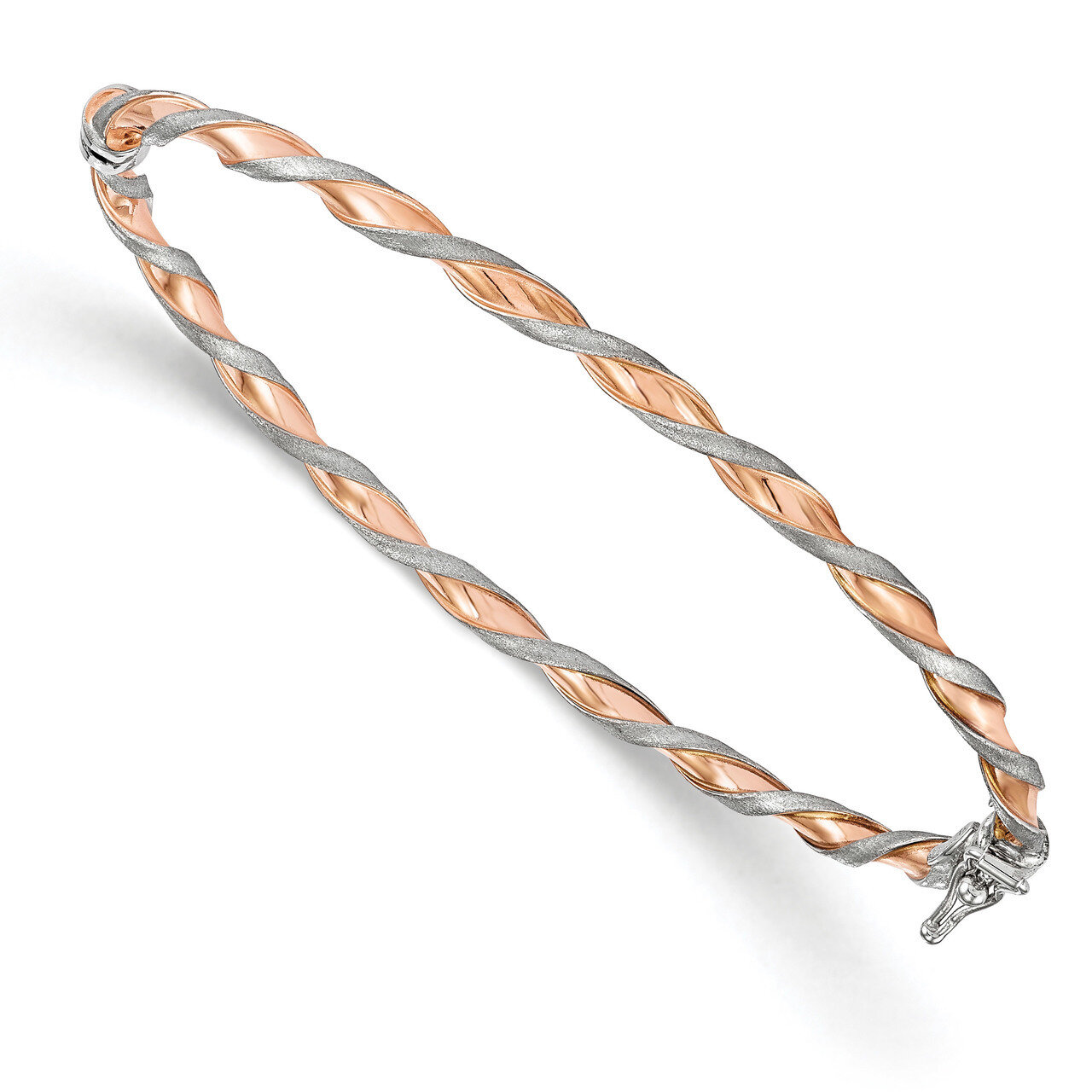 Leslie&#39;s Rose Tone Twisted Bangle 14K White Gold HB-LF765, MPN: LF765, 191101762116