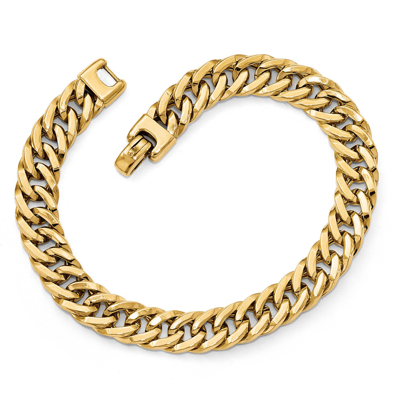 Men's Bracelet 8 Inch 14k Gold Polished HB-LF787-8