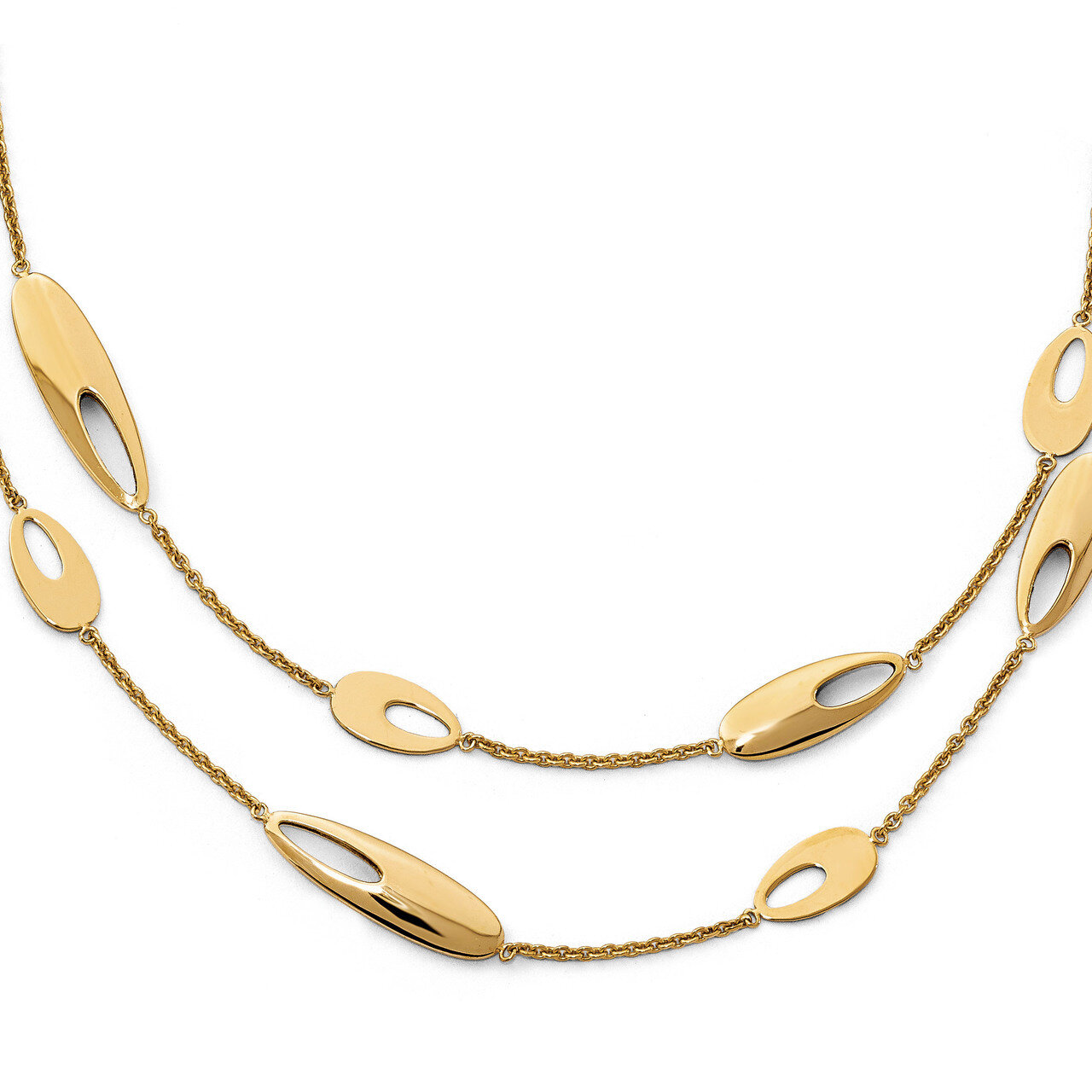 Multi-strand with 2 inch Extender Necklace 18 Inch 14k Gold Polished HB-LF813-18