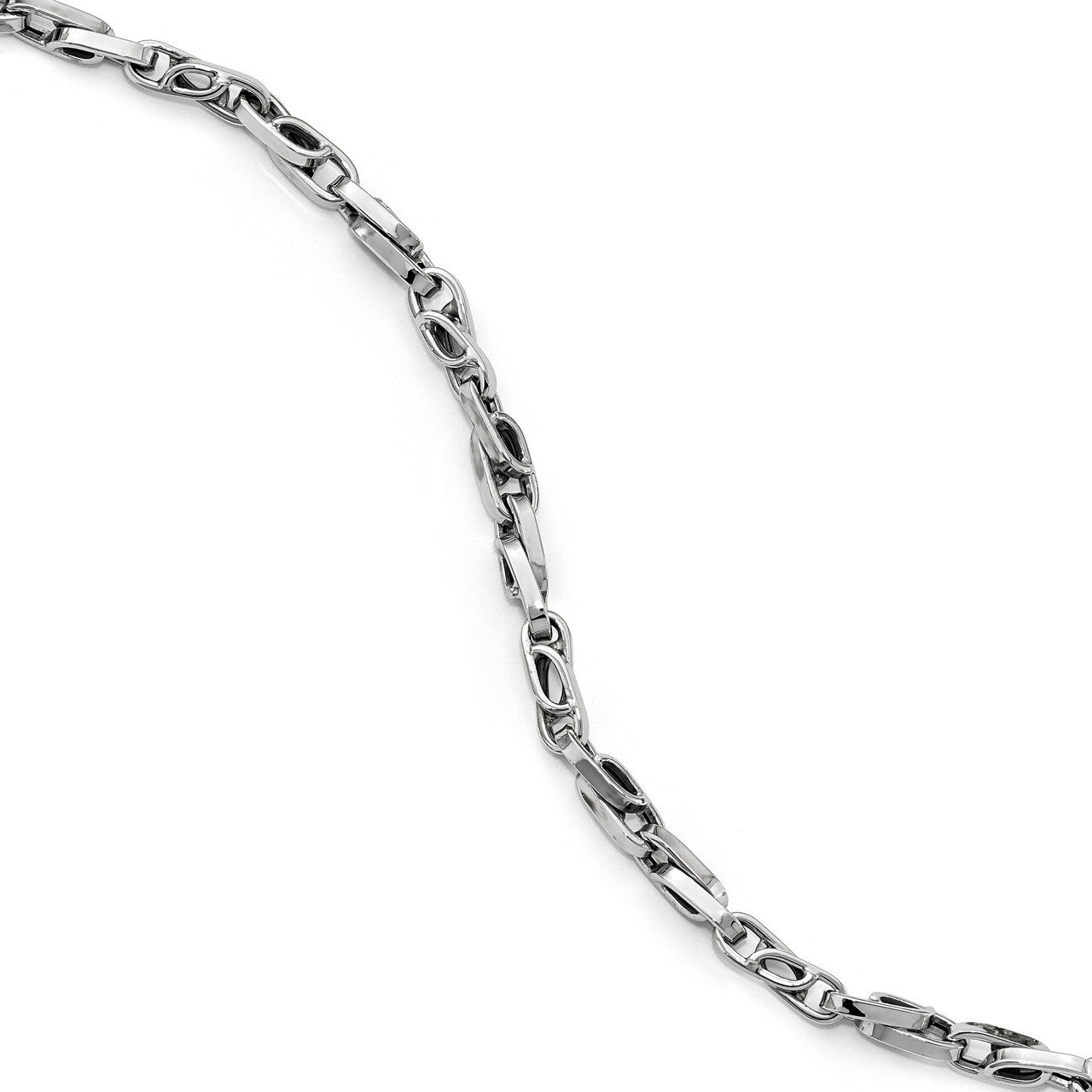 Leslie&#39;s Fancy Link Bracelet 8.25 Inch 14k White Gold Polished HB-LF818-8.25, MPN: LF818-8.25, 1911…