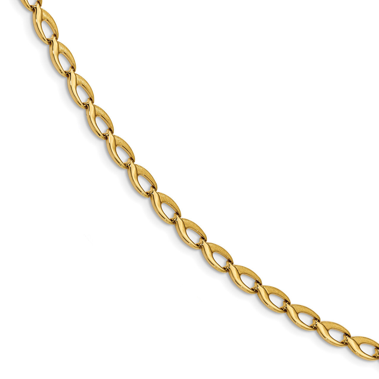 Fancy Link Bracelet 7.25 Inch 14k Gold HB-LF933-7.25