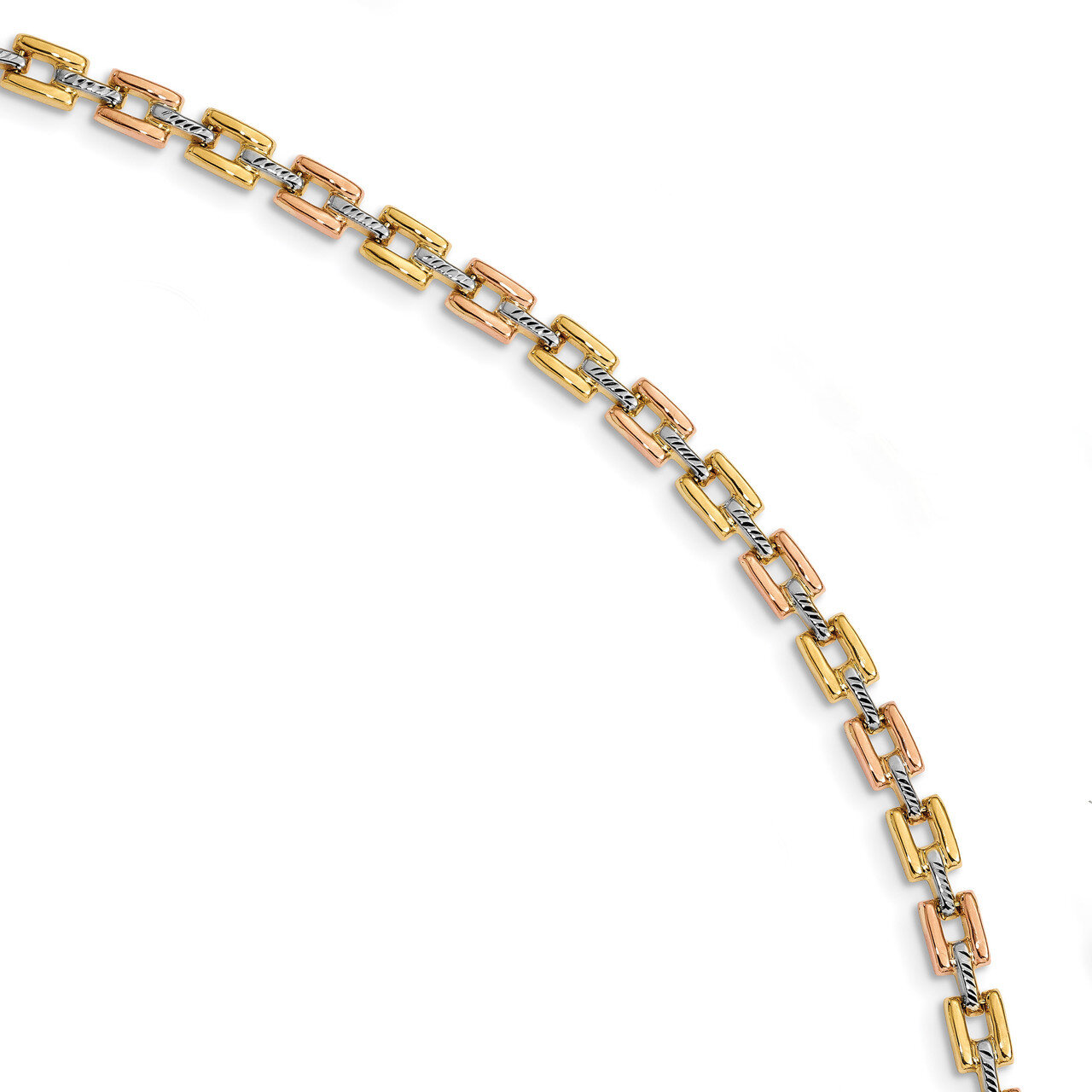 Leslie&#39;s Diamond-cut Fancy Bracelet 7.25 Inch 14k Rhodium-plated HB-LF936-7.25, MPN: LF936-7.25, 19…