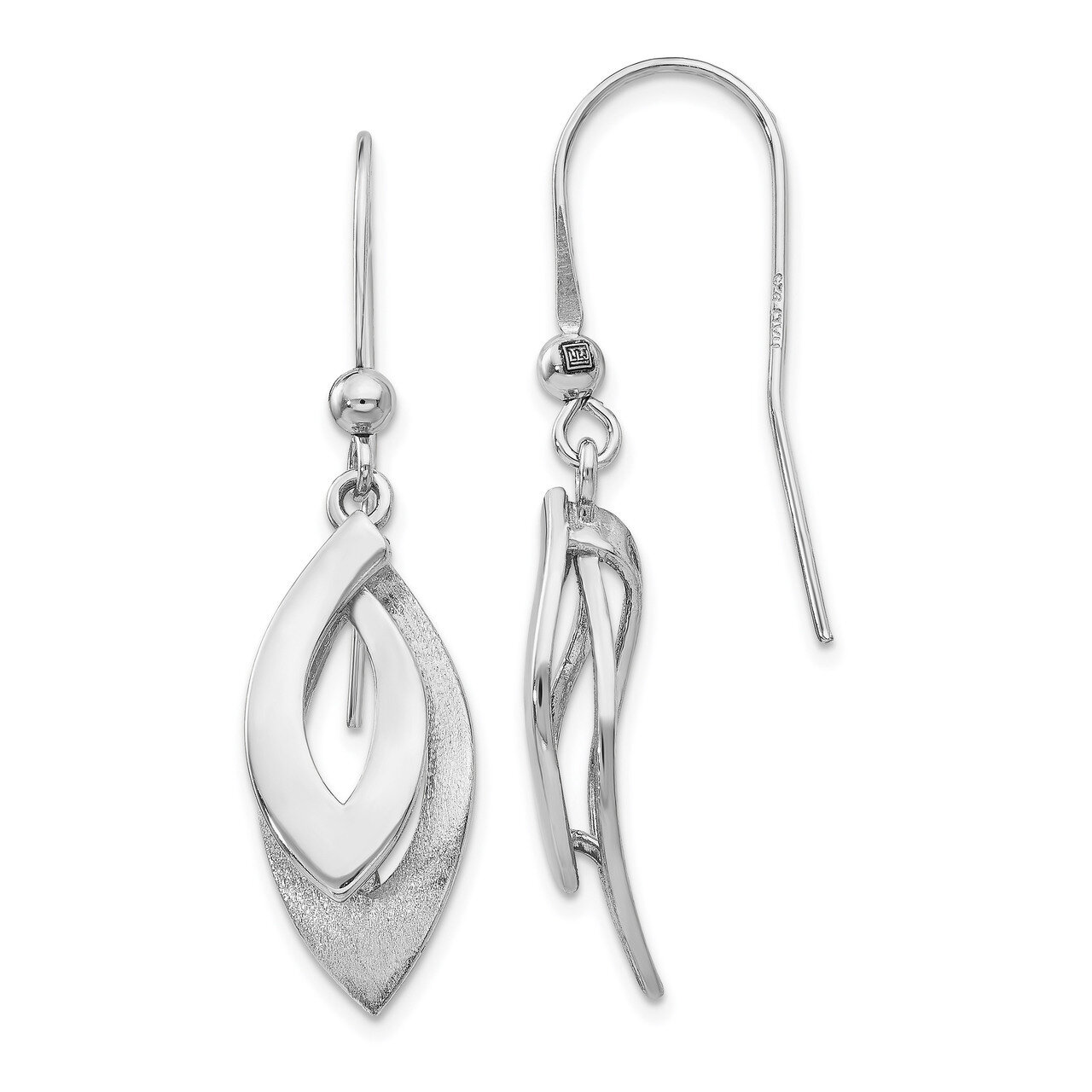 Leslie&#39;s Brushed Shepherd Hook Earrings Sterling Silver Polished HB-QLE1004, MPN: QLE1004, 19110155…