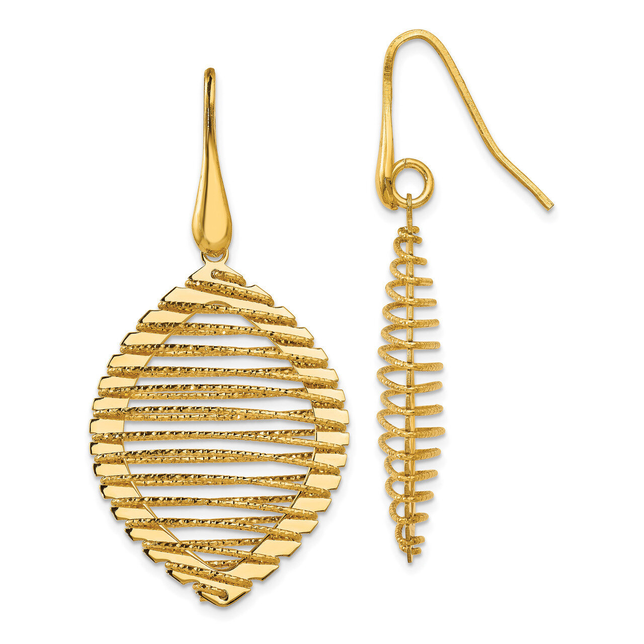 Leslie&#39;s Shepherd Hook Earrings Sterling Silver Gold-plated HB-QLE1097, MPN: QLE1097, 191101607004