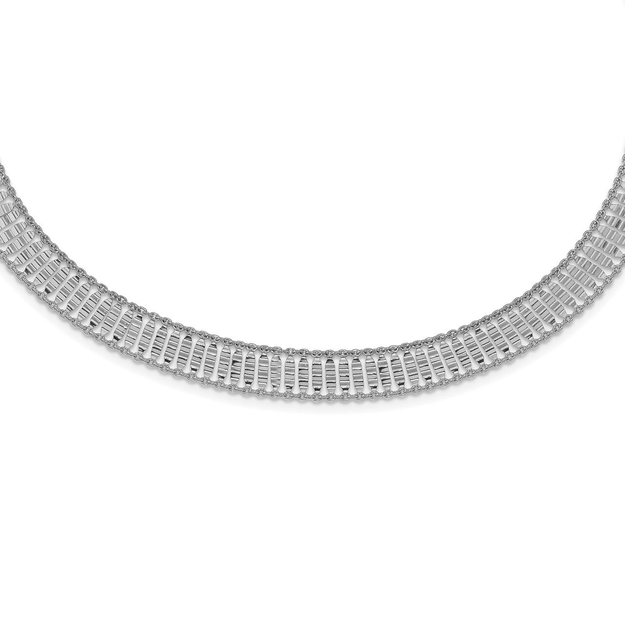 4 in ext. Choker Necklace 12 Inch Sterling Silver Polished HB-QLF1009-12