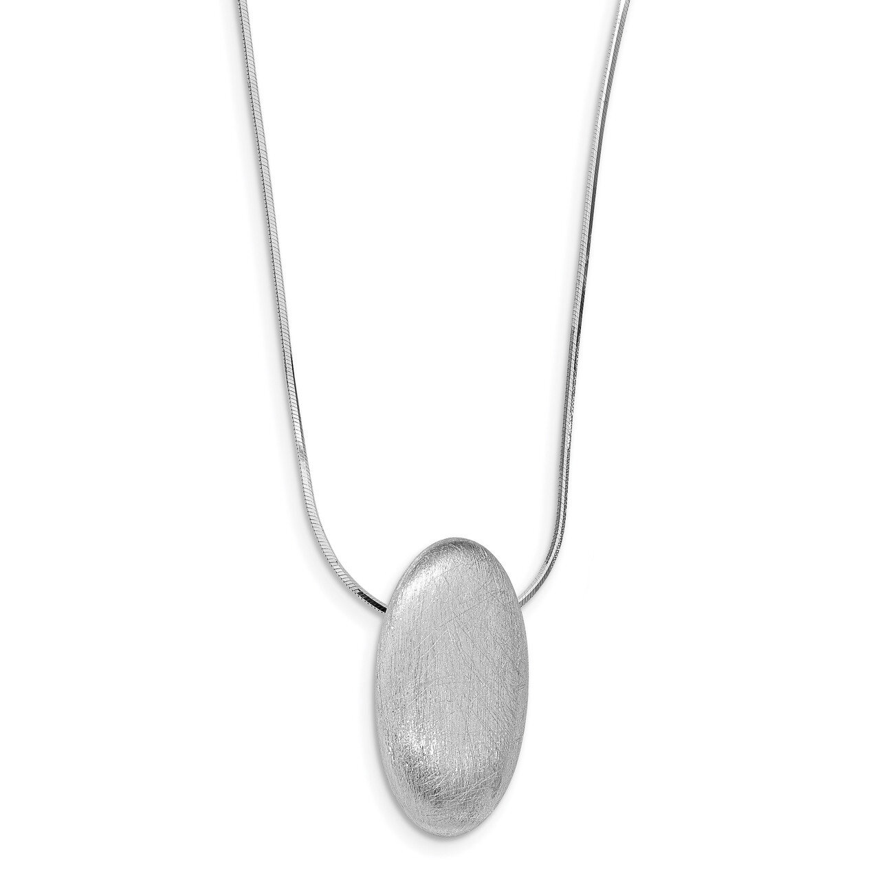 Leslie&#39;s Scratch Finish Pendant Chain Slide Sterling Silver HB-QLF1015, MPN: QLF1015,