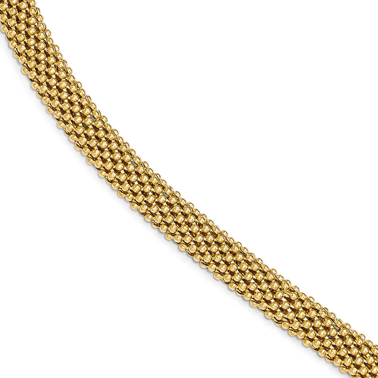 Leslie&#39;s Polished Mesh Bracelet 7.5 Inch Sterling Silver Gold-tone HB-QLF533-7.5, MPN: QLF533-7.5, …