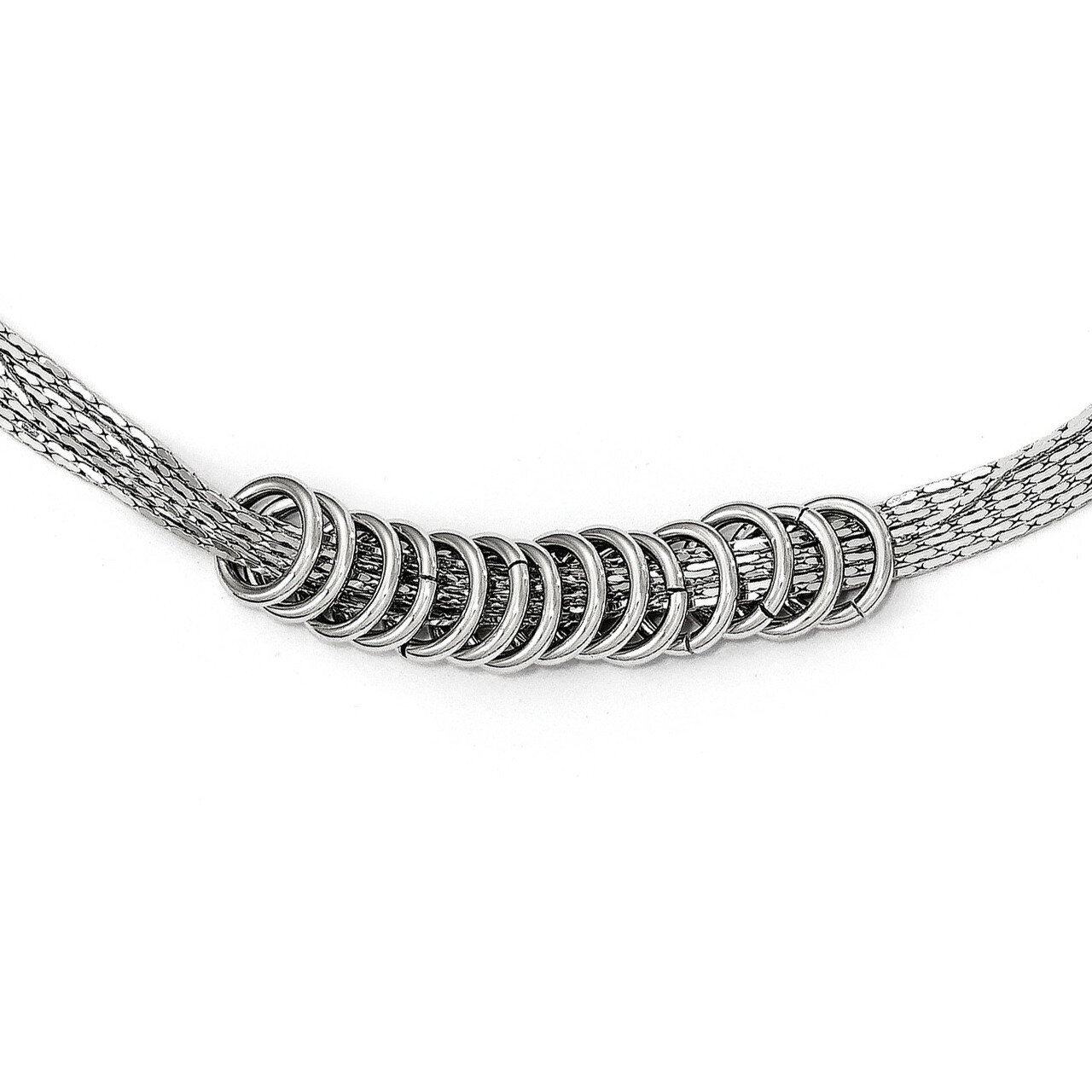9 -.50 MM Multi-Strand Necklace 18 Inch Sterling Silver HB-QLF547-18