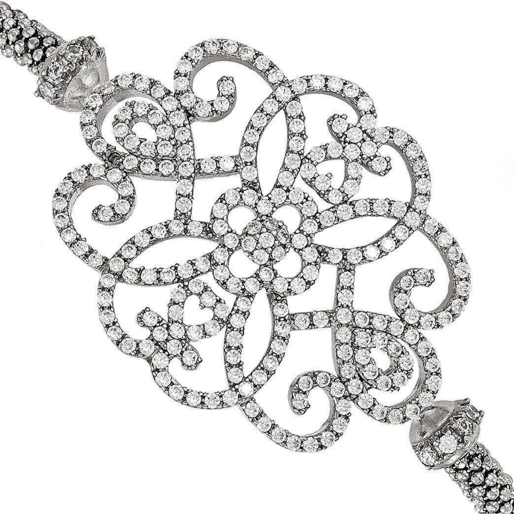 Leslie&#39;s CZ Polished Bracelet Sterling Silver HB-QLF572, MPN: QLF572, 191101551451