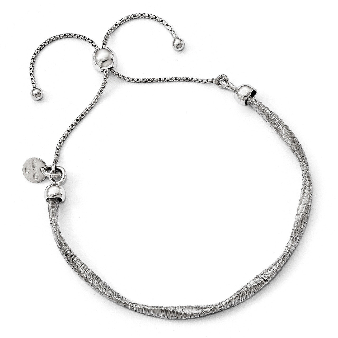 Leslie&#39;s Twisted Adjustable Bracelet Sterling Silver Polished HB-QLF649, MPN: QLF649, 886774613246