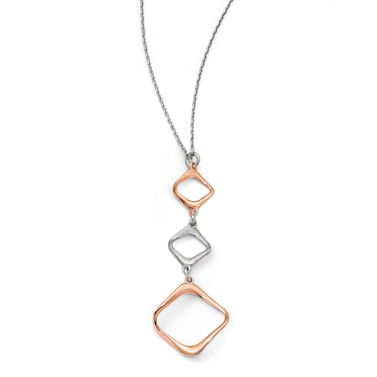 Leslie&#39;s 1 inch Extender Necklace 17 Inch Sterling Silver Rose Gold-plated HB-QLF698-17, MPN: QLF69…
