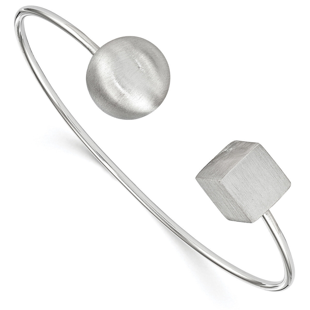 Leslie&#39;s Radiant Essence Satin Bangle Sterling Silver Rhodium-plated HB-QLF710, MPN: QLF710, 191101…