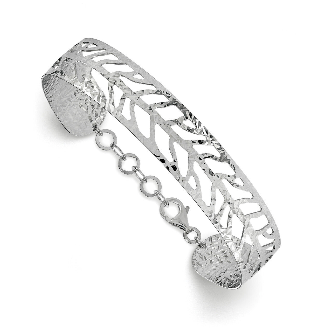 Fancy Bangle Sterling Silver Rhodium-plated HB-QLF722