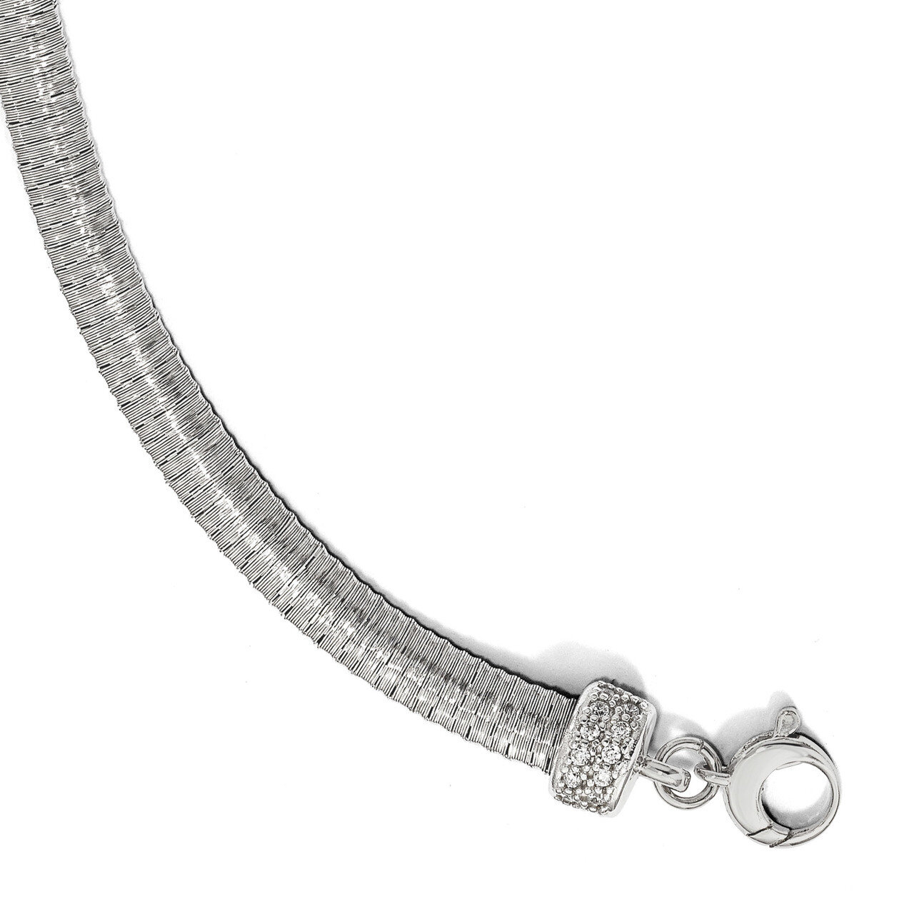 Leslie&#39;s CZ with 1 inch Extender Bracelet 7 Inch Sterling Silver Rhodium-plated HB-QLF770-7, MPN: Q…